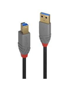 Lindy 36743 cable USB 3 m USB 3.2 Gen 1 (3.1 Gen 1) USB A USB B Negro, Gris