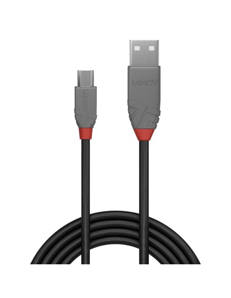 Lindy 36732 cable USB 1 m USB 2.0 USB A Micro-USB B Negro, Gris
