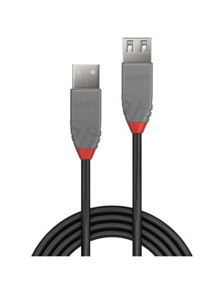 Lindy 36705 cable USB 5 m USB 2.0 USB A Negro, Gris