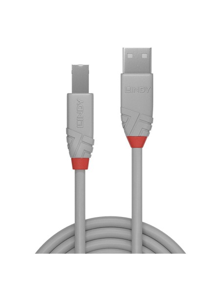 Lindy 36681 cable USB 0,5 m USB 2.0 USB A USB B Gris