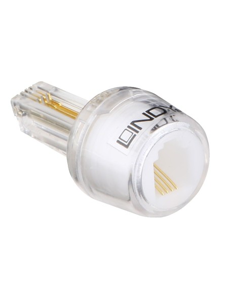Lindy 75004 conector RJ-10 4P4C Transparente