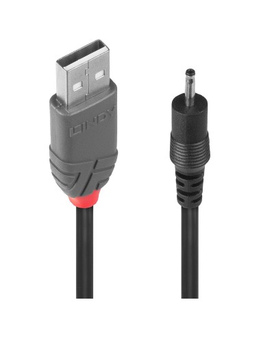 Lindy 70265 cable de transmisión Negro 1,5 m USB A EIAJ-01 (2.5 mm, 0.7 mm)