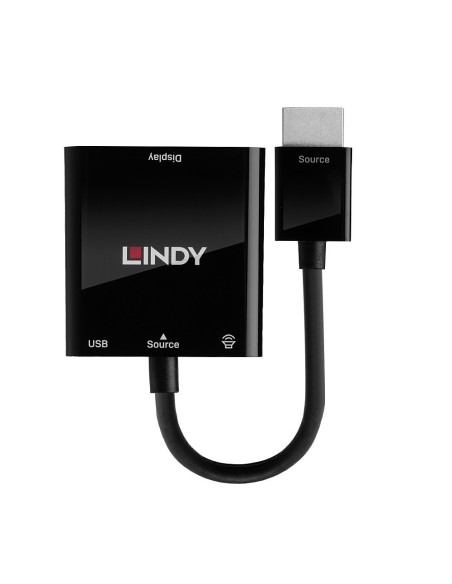 Lindy 38285 adaptador de cable de vÍ­deo 0,1 m HDMI tipo A (Estándar) VGA (D-Sub) Negro