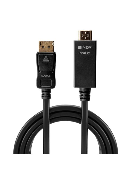 Lindy 36920 adaptador de cable de vÍ­deo 0,5 m DisplayPort HDMI tipo A (Estándar) Negro