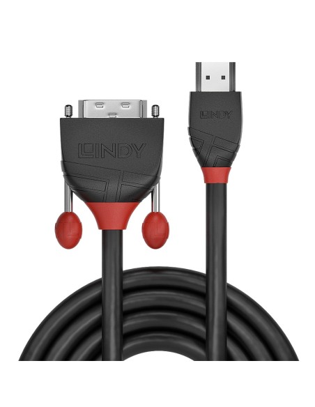 Lindy 36271 adaptador de cable de vÍ­deo 1 m HDMI tipo A (Estándar) DVI-D Negro
