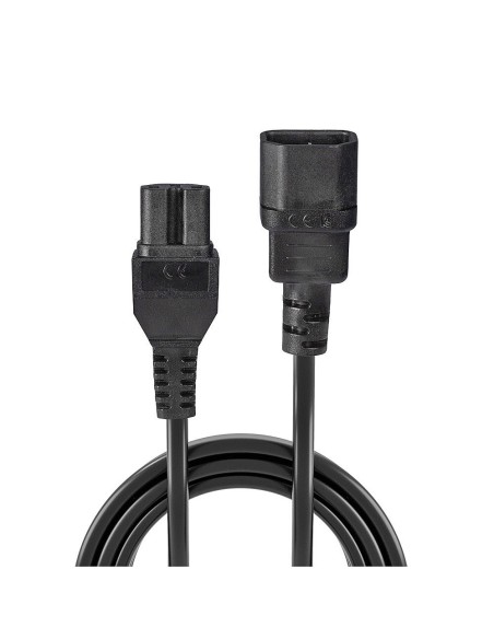 Lindy 30314 cable de transmisión Negro 2 m C14 acoplador C15 acoplador