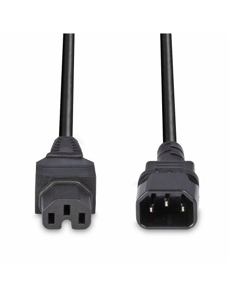 Lindy 30314 cable de transmisión Negro 2 m C14 acoplador C15 acoplador