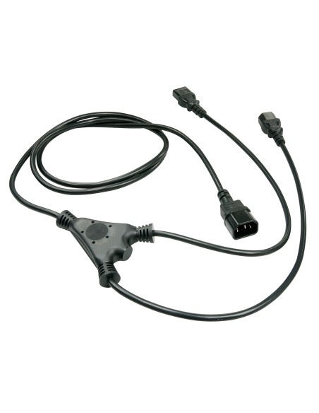 Lindy 30039 cable de transmisión Negro 2 m C14 acoplador Acoplador C13 2 x