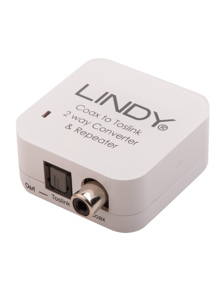 Lindy 70411 cambiador de género para cable Toslink RCA Blanco