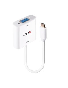 Lindy 43355 adaptador de cable de vÍ­deo USB Tipo C VGA (D-Sub) Blanco