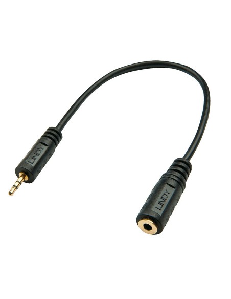 Lindy 35698 cable de audio 0,2 m 2,5mm 3,5mm Negro