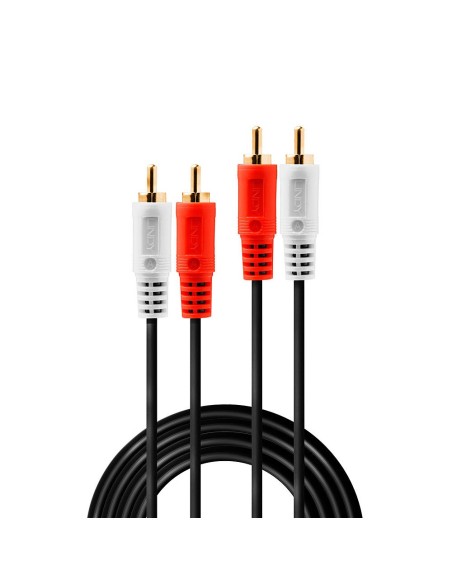 Lindy 35666 cable de audio 20 m 2 x RCA Negro, Rojo, Blanco