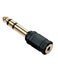 Lindy 35620 cambiador de género para cable 6.3mm 3,5mm Negro