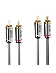 Lindy 35345 cable de audio 1 m 2 x RCA Antracita
