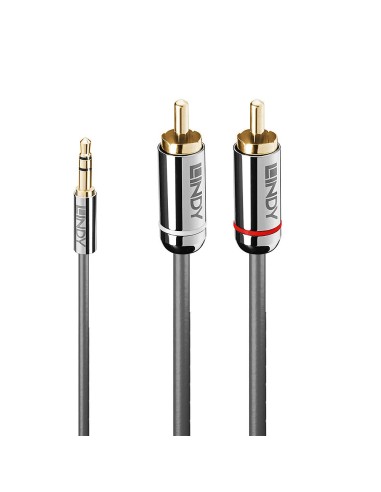 Lindy 35333 cable de audio 1 m 3,5mm 2 x RCA Antracita