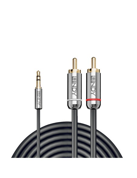 Lindy 35333 cable de audio 1 m 3,5mm 2 x RCA Antracita
