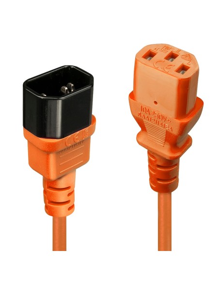 Lindy 30475 cable de transmisión Naranja 2 m C13 acoplador C14 acoplador