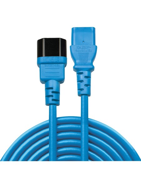 Lindy 30470 cable de transmisión Azul 0,5 m C14 acoplador C13 acoplador