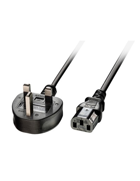 Lindy 30434 cable de transmisión Negro 3 m Enchufe tipo G C13 acoplador