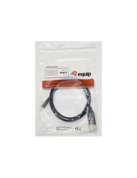 Equip 133421 adaptador de cable de vÍ­deo 1 m USB Tipo C DisplayPort Gris