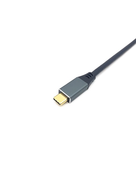 Equip 133417 adaptador de cable de vÍ­deo 3 m USB Tipo C HDMI tipo A (Estándar) Gris, Negro
