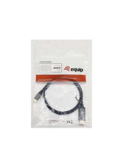 Equip 133415 adaptador de cable de vÍ­deo 1 m USB Tipo C HDMI tipo A (Estándar) Negro, Gris