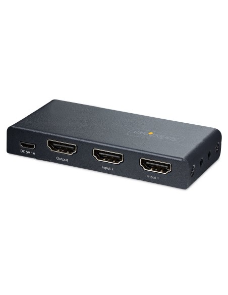 StarTech.com Switch Conmutador HDMI de 2 Puertos de 8K - Selector HDMI 2.1 UHD de 4K a 120Hz 8K 60Hz - HDR10+ - Adaptador de Ali