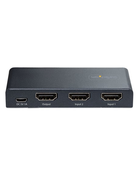 StarTech.com Switch Conmutador HDMI de 2 Puertos de 8K - Selector HDMI 2.1 UHD de 4K a 120Hz 8K 60Hz - HDR10+ - Adaptador de Ali