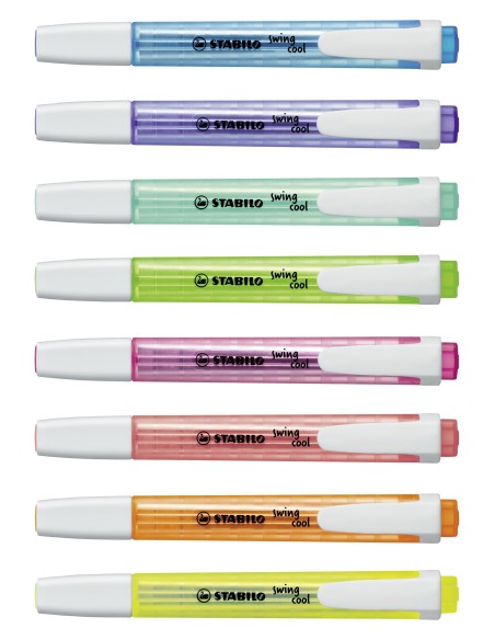 STABILO swing cool Pastel marcador 8 pieza(s) Punta de cincel Azul, Verde, Naranja, Rosa, Rojo, Violeta, Amarillo