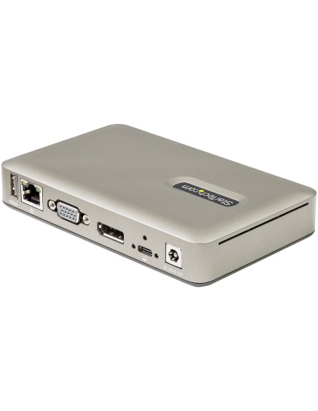 StarTech.com Docking Station USB C - USB-C a DisplayPort 4K 30Hz o VGA - Carga con Entrega de Alimentación PD de 65W - Hub USB 3