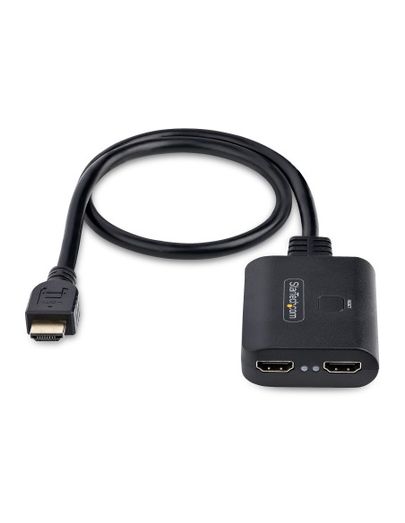StarTech.com Divisor HDMI de 2 Puertos - Multiplicador HDMI 2.0 de 2 Puertos 4K60 - Splitter HDMI 2 Puertos de Entrada 1 de Sali