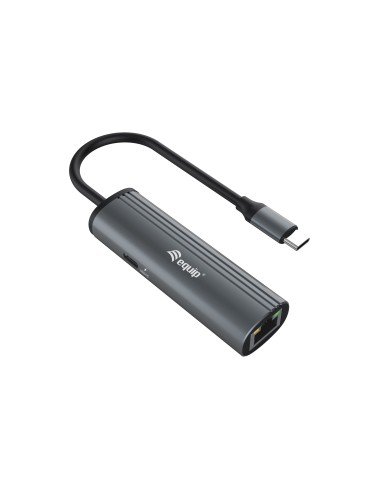 Equip 133486 hub de interfaz USB Tipo C 1000 Mbit s Negro, Gris