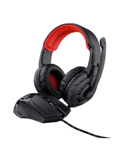 Trust 24761 auricular y casco Auriculares Alámbrico Diadema Juego Negro, Rojo