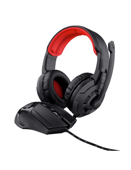 Trust 24761 auricular y casco Auriculares Alámbrico Diadema Juego Negro, Rojo