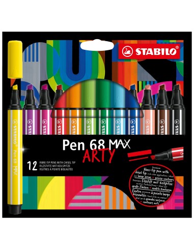 STABILO Pen 68 MAX rotulador Beige, Negro, Azul, Marrón, Verde, Azul claro, Verde claro, Naranja, Rosa, Púrpura, Rojo, Violeta, 