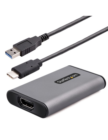 StarTech.com Tarjeta de Captura de VÍ­deo USB 3.0 HDMI Externa, Adaptador Capturadora de VÍ­deo HDMI 4K 30Hz, UVC, Transmisión e