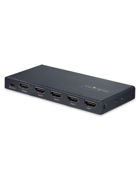 StarTech.com Switch Conmutador HDMI de 4 Puertos de 8K a 60Hz - Switch Selector HDMI 2.1 de 4K a 120Hz HDR10+ UHD - 4 Puertos de