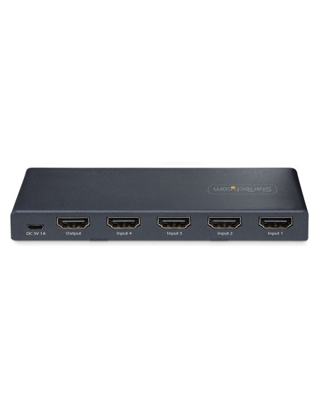 StarTech.com Switch Conmutador HDMI de 4 Puertos de 8K a 60Hz - Switch Selector HDMI 2.1 de 4K a 120Hz HDR10+ UHD - 4 Puertos de