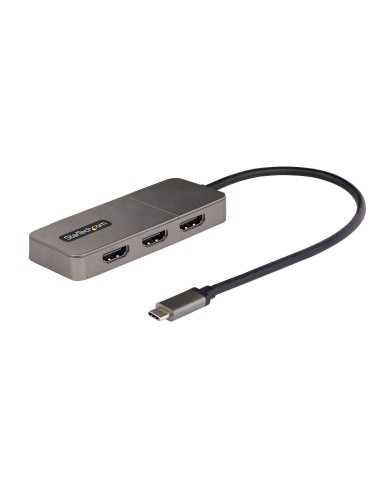 StarTech.com Adaptador USB-C de 3 Puertos Multimonitor - Hub MST USB Tipo C a 3 Puertos HDMI - Divisor Multiplicador DP Triple 4