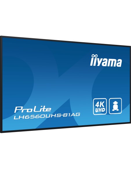 iiyama PROLITE Pizarra de caballete digital 165,1 cm (65") LED Wifi 500 cd   m² 4K Ultra HD Negro Procesador incorporado Android
