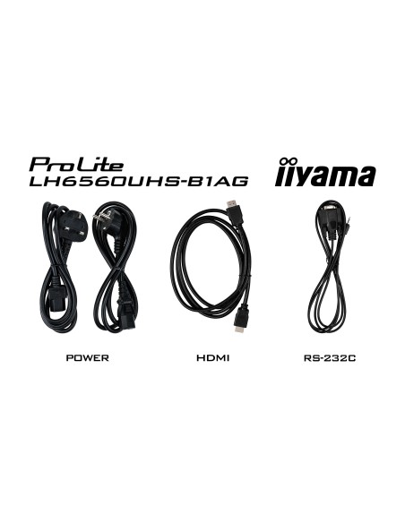 iiyama PROLITE Pizarra de caballete digital 165,1 cm (65") LED Wifi 500 cd   m² 4K Ultra HD Negro Procesador incorporado Android