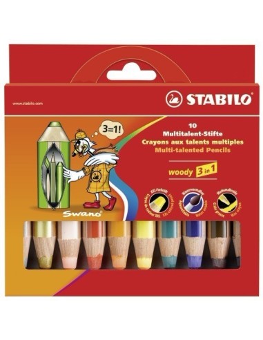 STABILO woody 3 in 1 Multi 10 pieza(s)