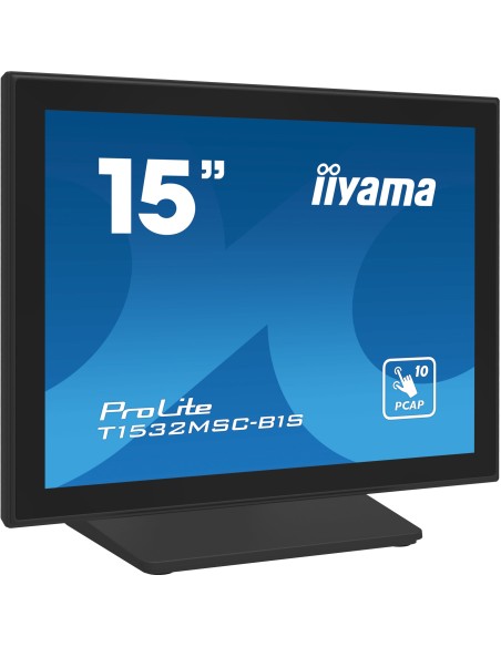 iiyama ProLite T1532MSC-B1S pantalla para PC 38,1 cm (15") 1024 x 768 Pixeles XGA LCD Pantalla táctil Negro