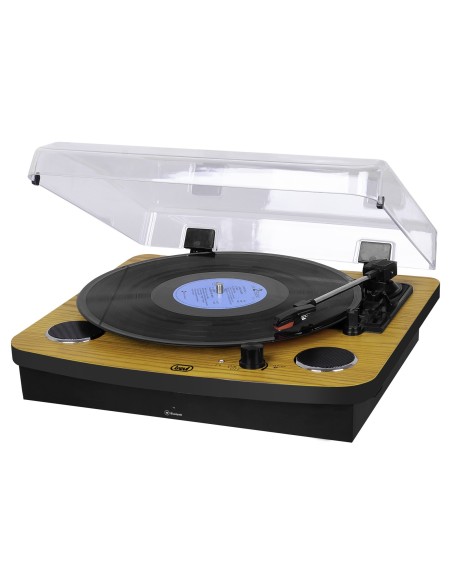 Trevi TT 1022 BT Tocadiscos de tracción directa Negro, Madera
