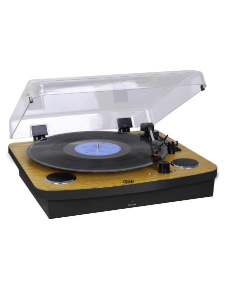 Trevi TT 1022 BT Tocadiscos de tracción directa Negro, Madera