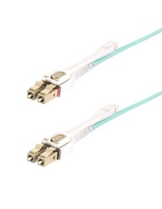 StarTech.com Cable de Fibra Í?ptica Multimodo LC a LC (UPC) OM4 de 10m - con Pestillos - 50 125Âµm - Redes de 100G - Resistente 