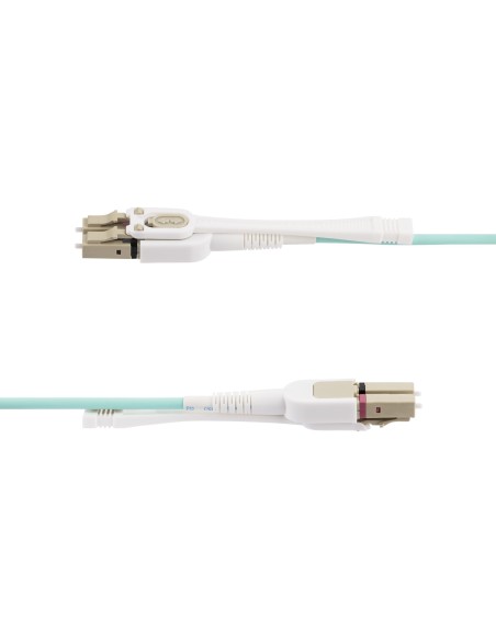 StarTech.com Cable de Fibra Í?ptica Multimodo LC a LC (UPC) OM4 de 4m - con Pestillos - 50 125Âµm - Redes de 100G - Resistente a