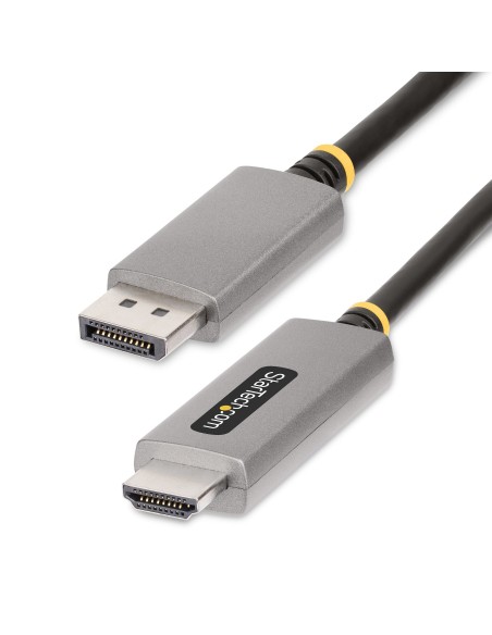 StarTech.com Cable Adaptador de 2m DisplayPort a HDMI - 8K 60Hz - 4K 144Hz - HDR10 - Conversor de VÍ­deo Activo DP 1.4 a HDMI 2.