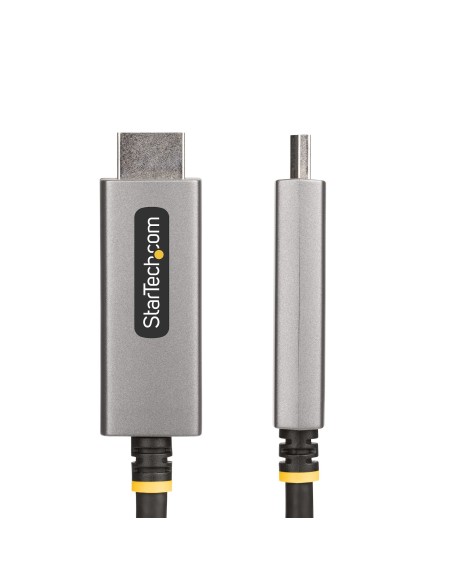 StarTech.com Cable Adaptador de 2m DisplayPort a HDMI - 8K 60Hz - 4K 144Hz - HDR10 - Conversor de VÍ­deo Activo DP 1.4 a HDMI 2.