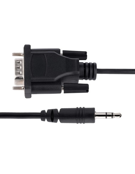 StarTech.com Cable de 1m Serie DB9 a 3,5mm para la Configuración de Dispositivos Serie - Cable RS232 DB9 macho a 3,5 mm para Cal